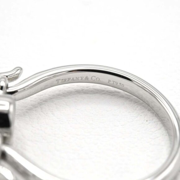 Tiffany & Co Swan Ring Diamond Platinum Pt950 6.5 3.2 - Picture 6 of 9